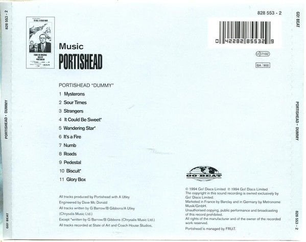 PORTISHEAD – DUMMY (1994) - CD JEWEL CASE AMBALAJINDA SIFIR