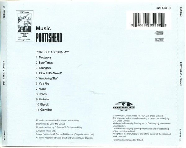 PORTISHEAD – DUMMY (1994) - CD JEWEL CASE AMBALAJINDA SIFIR