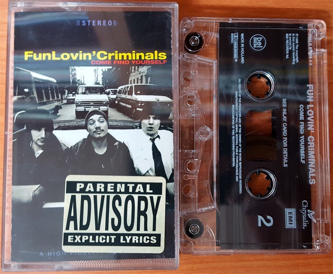 FUN LOVIN' CRIMINALS - COME FIND YOURSELF (1996) CASSETTE MADE IN HOLLAND ''USED''