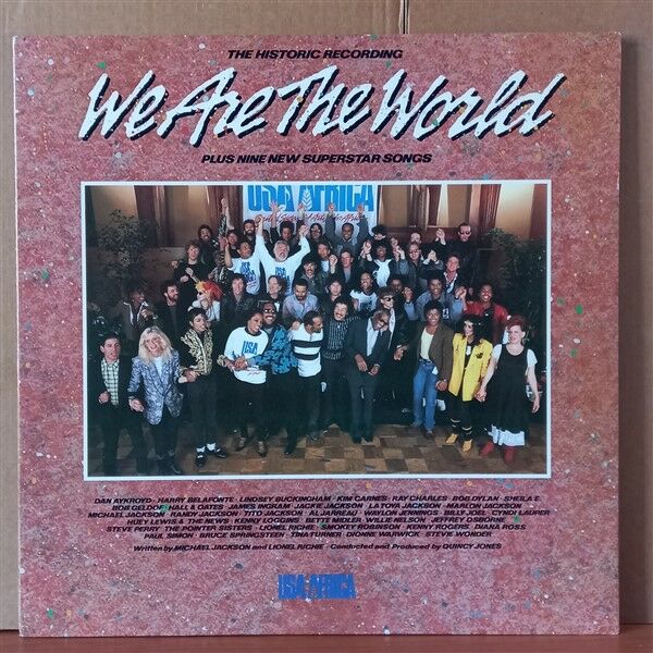 USA FOR AFRICA – WE ARE THE WORLD / CHICAGO, STEVE PERRY, PRINCE & THE REVOLUTION, KENNY ROGERS, TINA TURNER (1985) - LP 2.EL PLAK