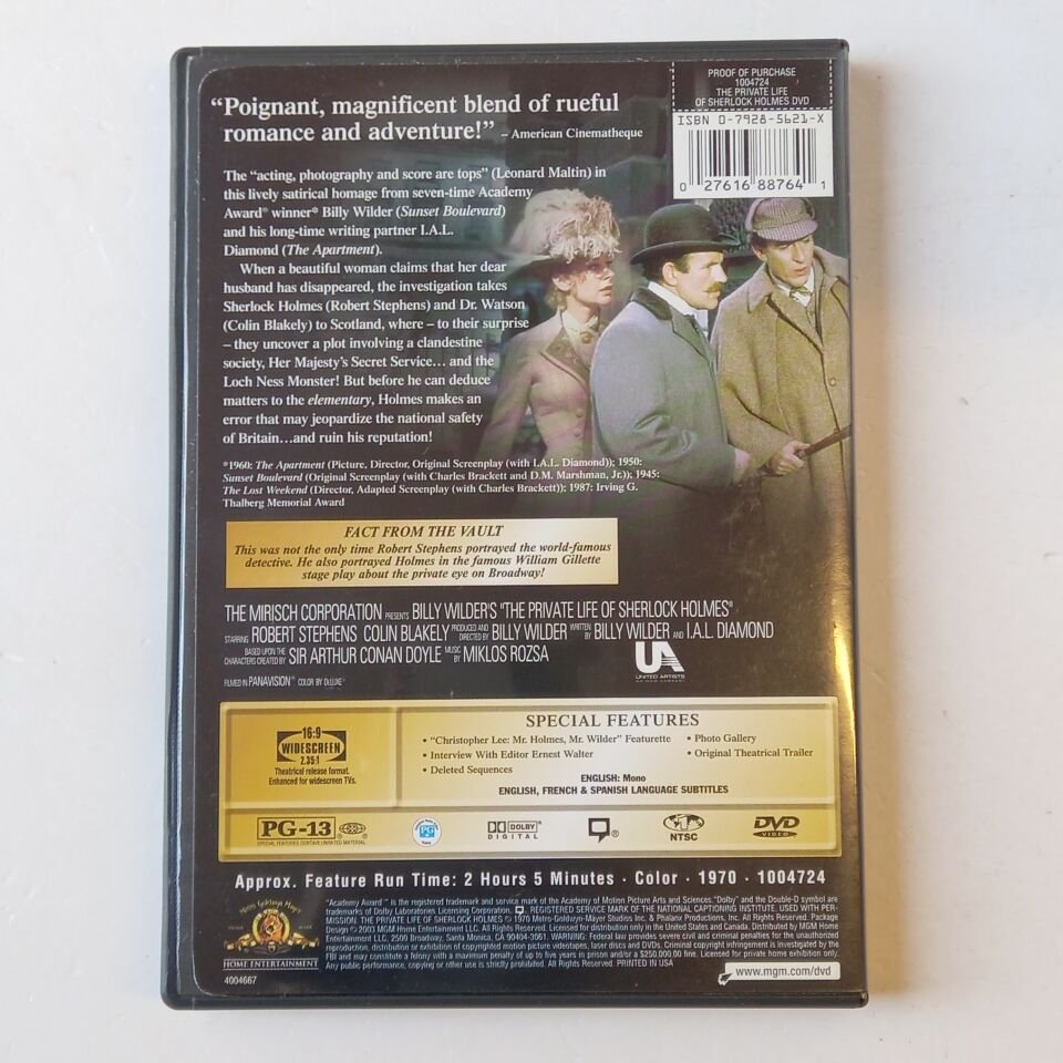 THE PRIVATE LIFE OF SHERLOCK HOLMES - BILLY WILDER, ROBERT STEPHENS, COLIN BLAKELY - DVD 1.BÖLGE 2.EL