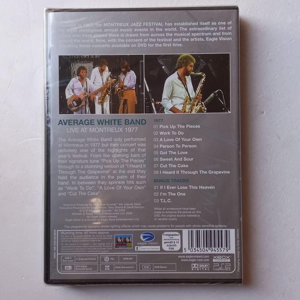 AVERAGE WHITE BAND – LIVE AT MONTREUX 1977 (2005) - DVD AMBALAJINDA SIFIR