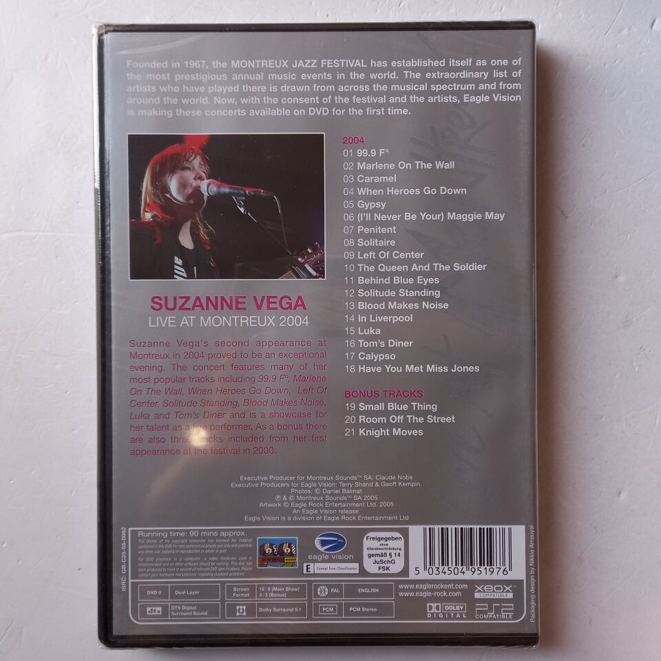 SUZANNE VEGA – LIVE AT MONTREUX 2004 (2005) - DVD AMBALAJINDA SIFIR