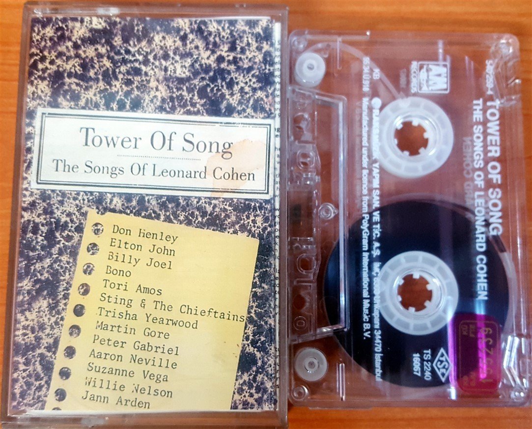 TRIBUTE - TOWER OF SONG [THE SONGS OF LEONARD COHEN] STING BONO ELTON JOHN PETER GABRIEL (1995) RAKS CASSETTE MADE IN TURKEY ''USED''