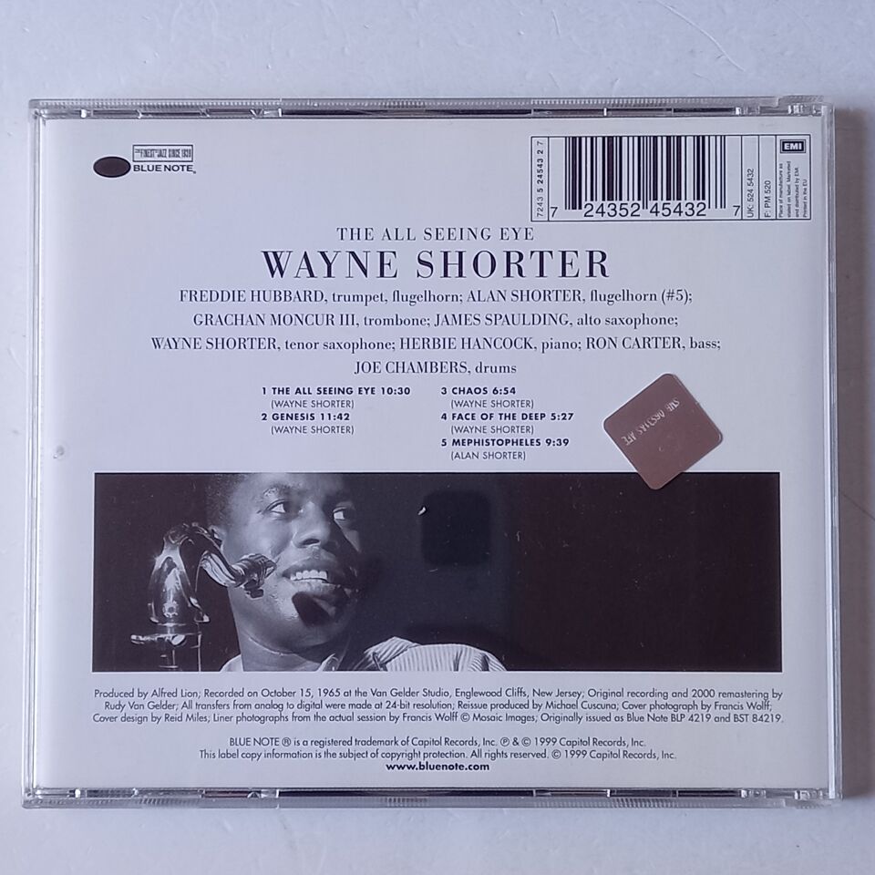 WAYNE SHORTER – THE ALL SEEING EYE (1966) - CD İMZALI 2000 REMASTERED REISSUE 2.EL