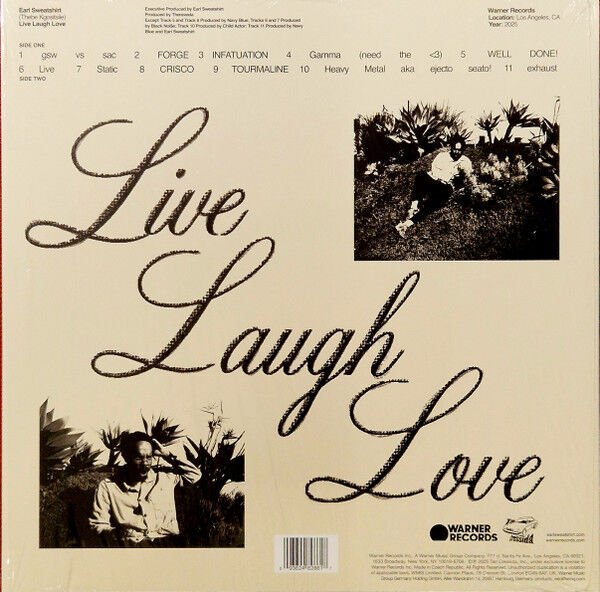 EARL SWEATSHIRT - LIVE LAUGH LOVE (2025) - LP HIP HOP SIFIR PLAK