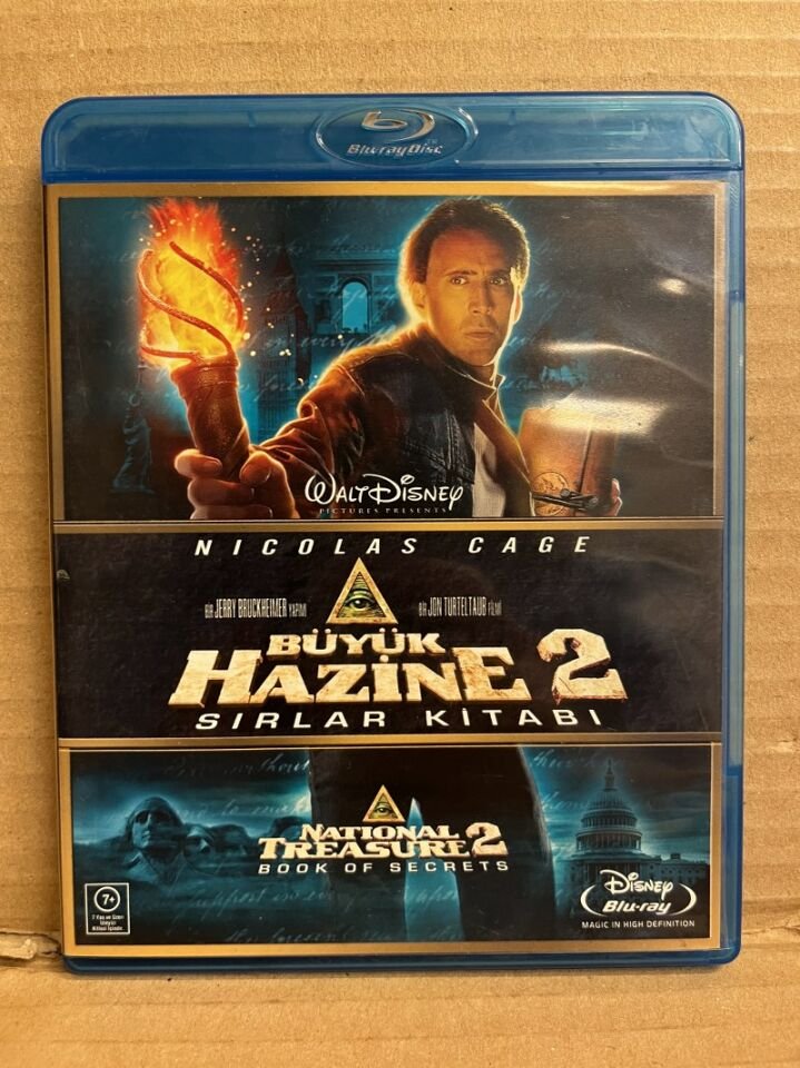 NATIONAL TREASURE 2 BOOK OF SECRETS - BÜYÜK HAZİNE 2 SIRLAR KİTABI - NICOLAS CAGE - DISNEY - BLU-RAY 2.EL