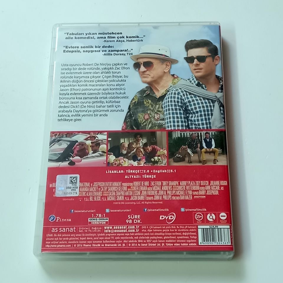 ÇILGIN İHTİYAR / DIRTY GRANDPA - ROBERT DE NIRO, ZAC EFRON, YÖN.: DAN MAZER  - DVD 2.EL