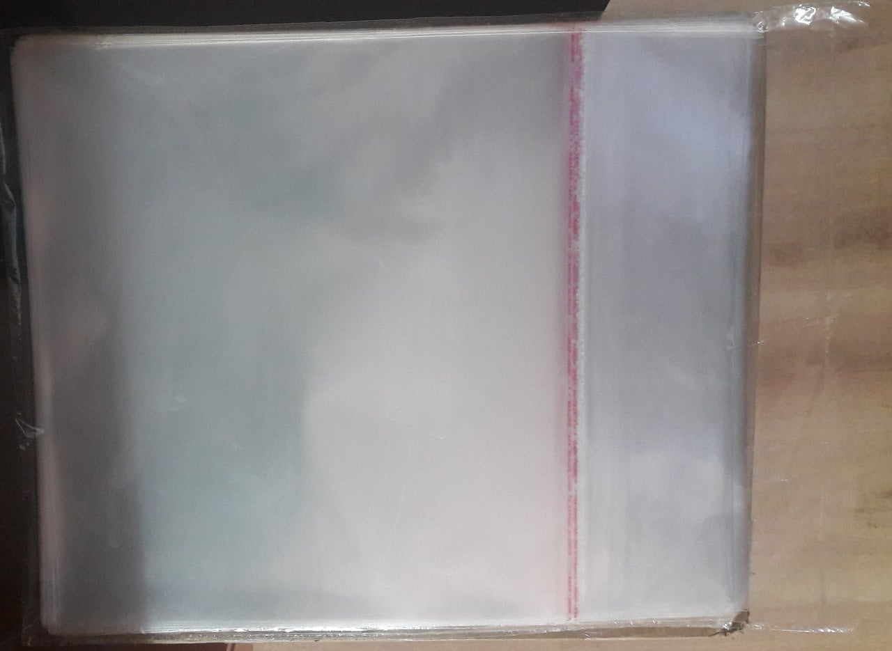 12'' LONGPLAY'LER, PLAKLAR, LP'LER İÇİN KENDİNDEN YAPIŞKANLI KORUMA NAYLONU PAKET (50 ADET)