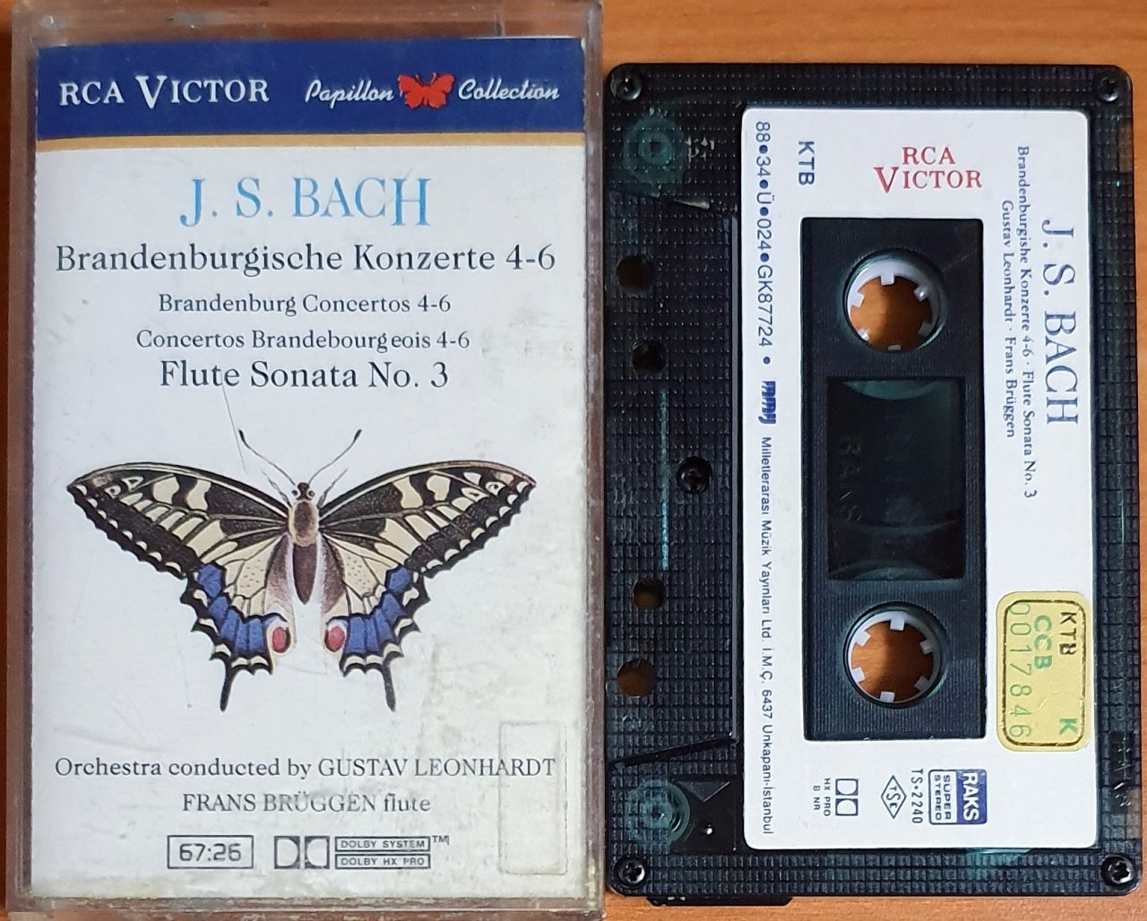 J.S. BACH / BRANDENBURGISCHE KONZERTE 4-6 (1988) - KASET MMY 2.EL