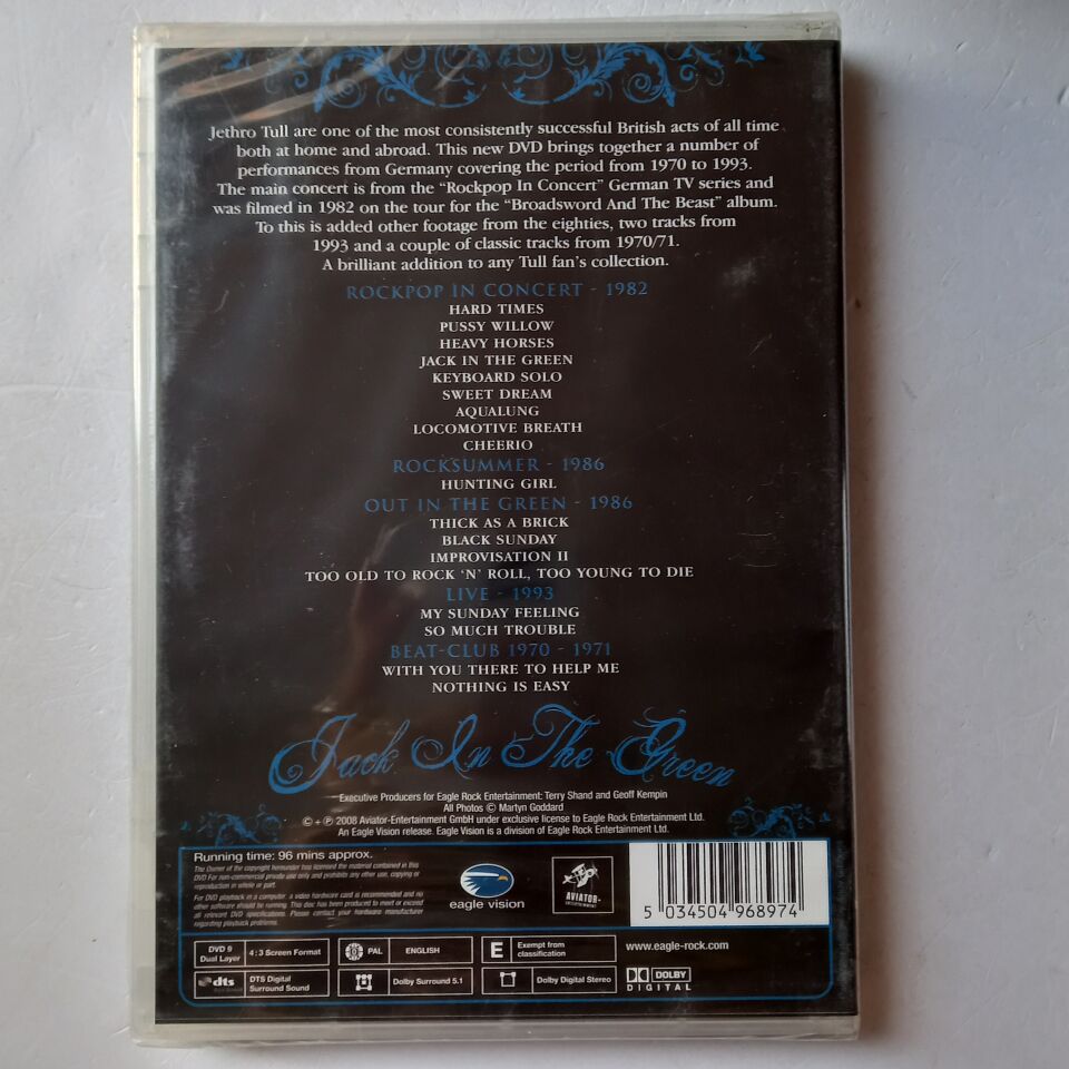 JETHRO TULL – JACK IN THE GREEN / LIVE IN GERMANY 1970-1993 (2008) - DVD AMBALAJINDA SIFIR