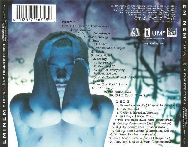 EMINEM – THE SLIM SHADY LP / EXPANDED EDITION (1999) - 2CD 2019 REISSUE JEWEL CASE AMBALAJINDA SIFIR