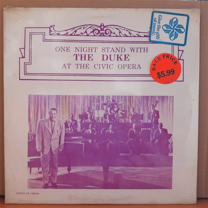 DUKE ELLINGTON - ONE NIGHT STAND WITH THE DUKE AT THE CIVIC OPERA - LP DÖNEM BASKISI SIFIR PLAK