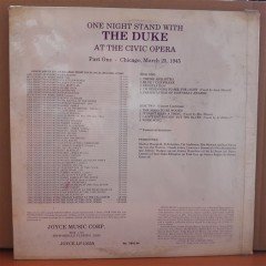 DUKE ELLINGTON - ONE NIGHT STAND WITH THE DUKE AT THE CIVIC OPERA - LP DÖNEM BASKISI SIFIR PLAK