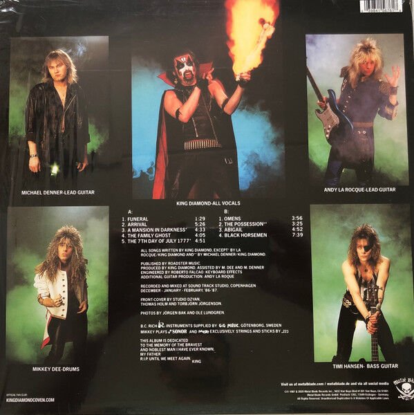 KING DIAMOND - ABIGAIL (1987) - LP 2020 REISSUE 180GR VINYL SIFIR PLAK