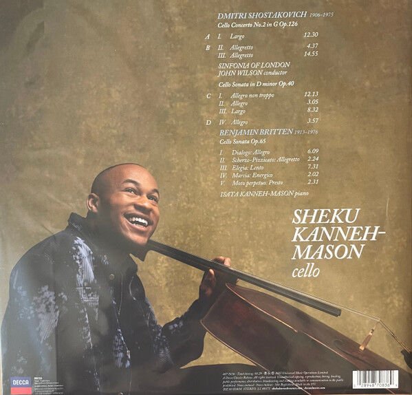 SHOSTAKOVICH / BRITTEN - CELLO CONCERTO NO 2 , CELLO SONATE IN D MINOR / CELLO SONATE OP 65 / SHEKU KANNEH MASON (2025) - 2LP SIFIR PLAK