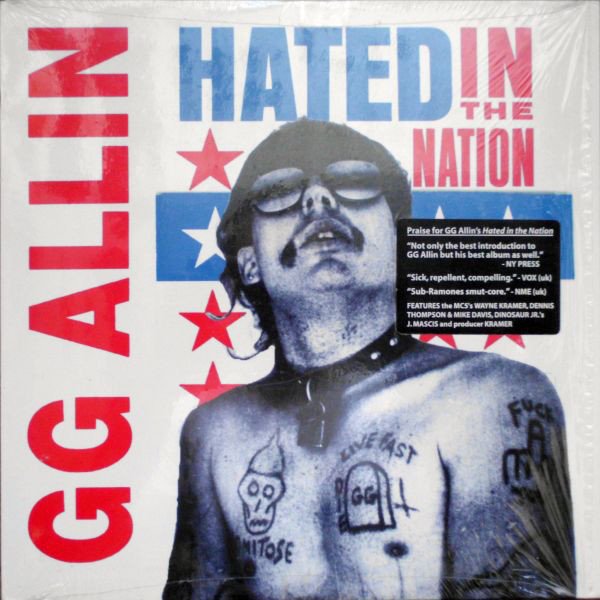 GG ALLIN - HATED IN THE NATION (1987) - LP 2004 EDITION SIFIR