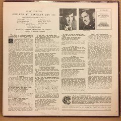HENRY PURCELL - ODE FOR ST. CECILIA'S DAY - LP 2.EL PLAK