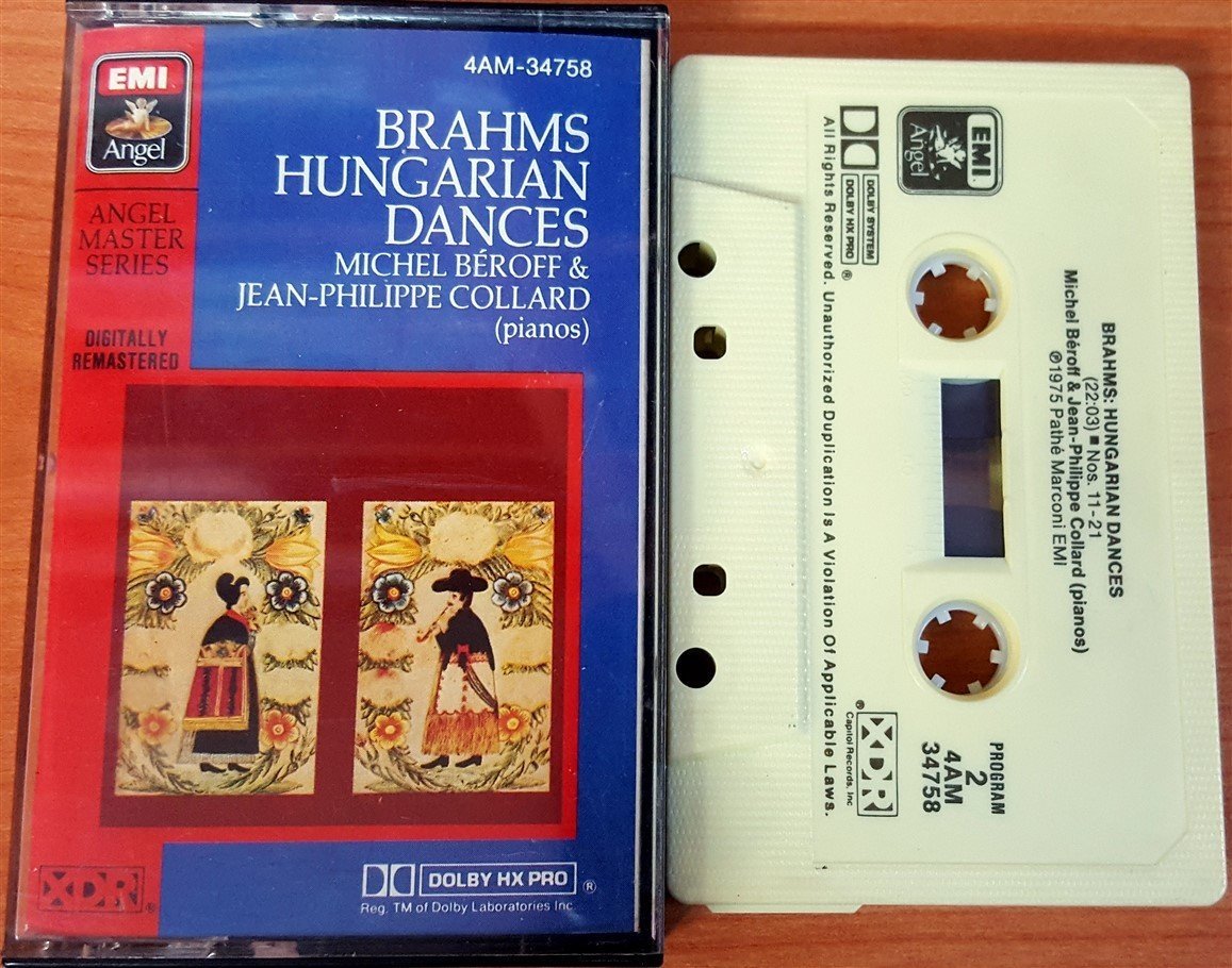 BRAHMS - HUNGARIAN DANCES / BEROFF & COLLARD (PIANOS) KASET 2.EL