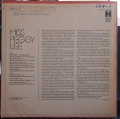 PEGGY LEE - MISS - PLAK 2.EL