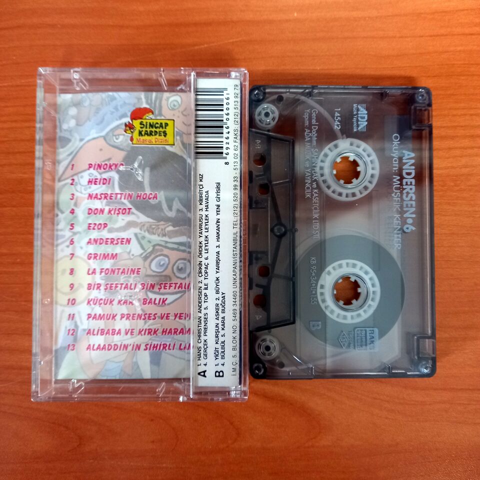 SİNCAP KARDEŞ MASAL DİZİSİ 6 / ANDERSEN, OKUYAN: MÜŞFİK KENTER (1995) - KASET 2.EL