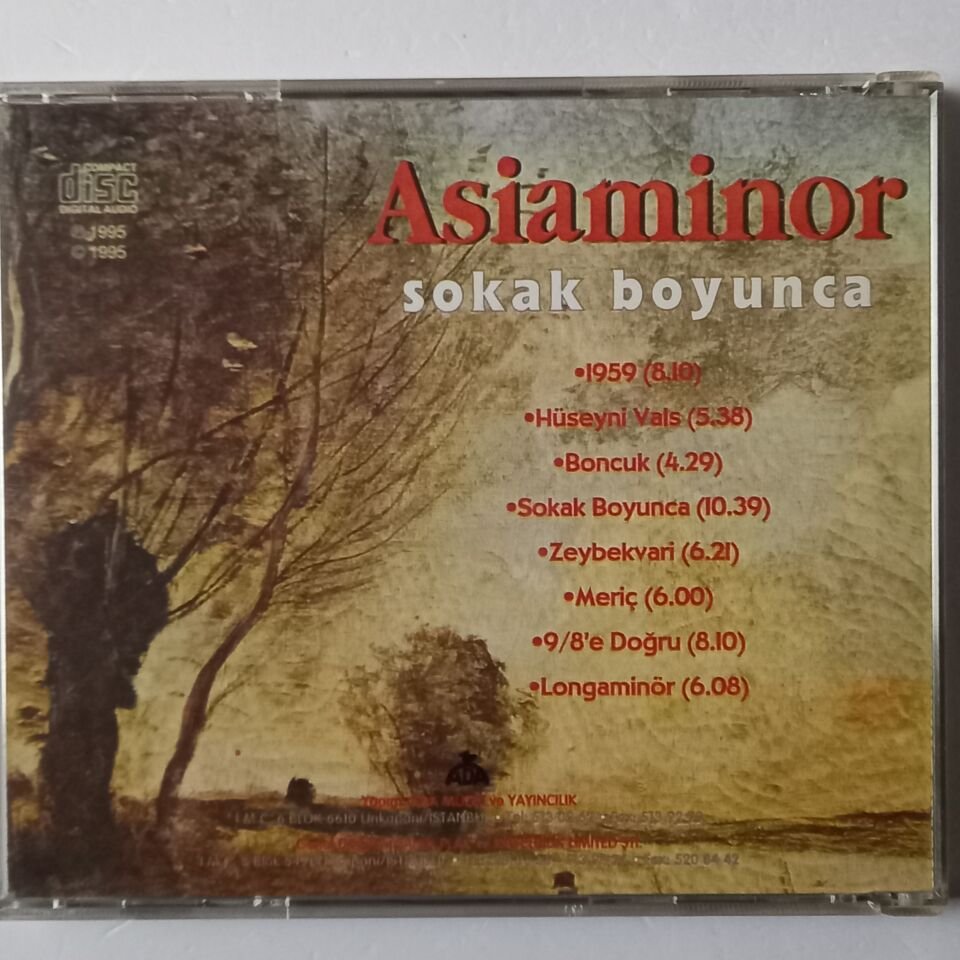 ASIAMINOR - SOKAK BOYUNCA (1991) KAMİL ERDEM YAHYA DAİ - CD 2.EL