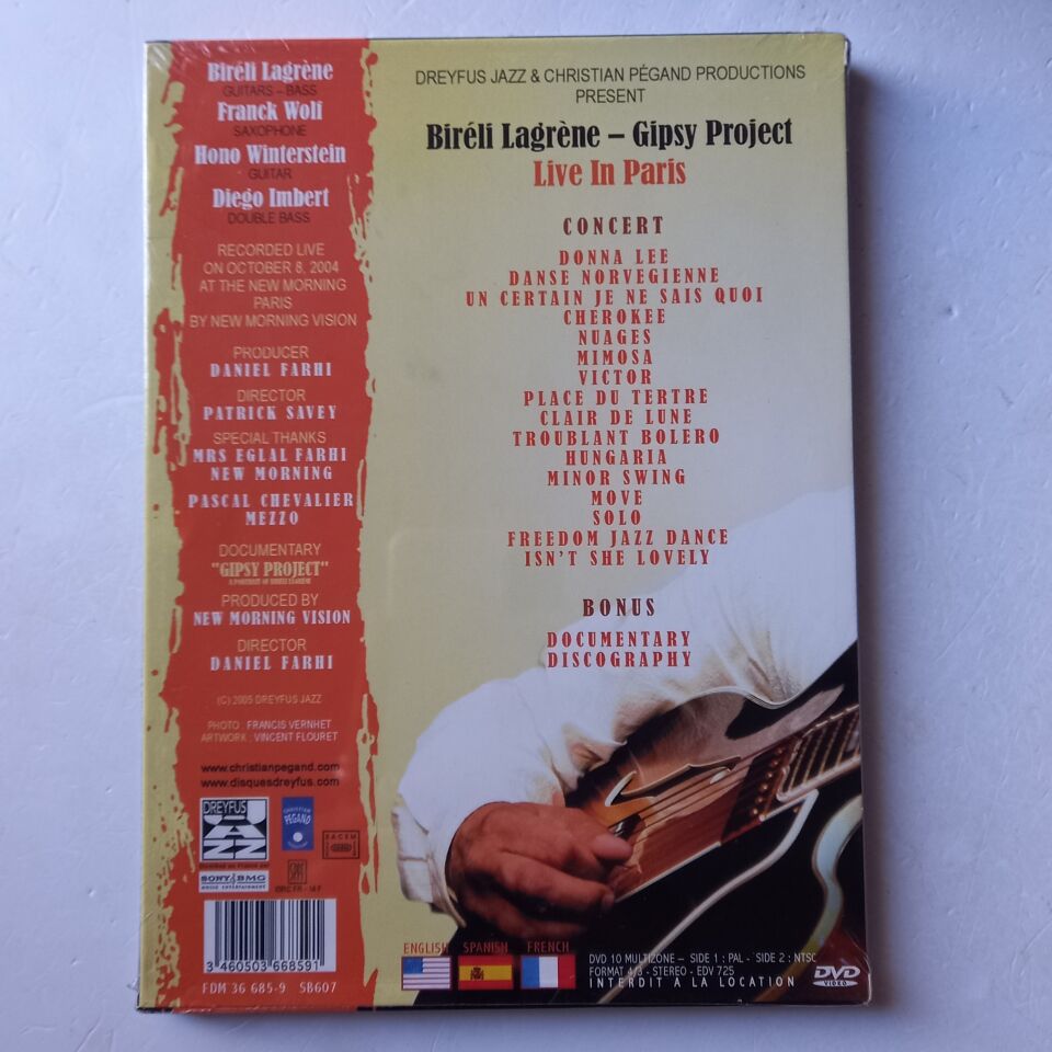 BIRELI LAGRENE – LIVE IN PARIS (2005) - DVD DIGIPAK AMBALAJINDA SIFIR