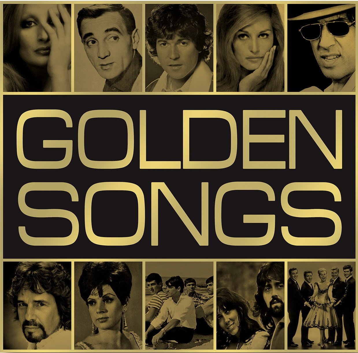 GOLDEN SONGS - VARIOUS ARTISTS ADRIANO CELANTANO, DALIDA, MINA, JACQUES BREL, CHARLES AZNAVOUR etc - LP SIFIR PLAK