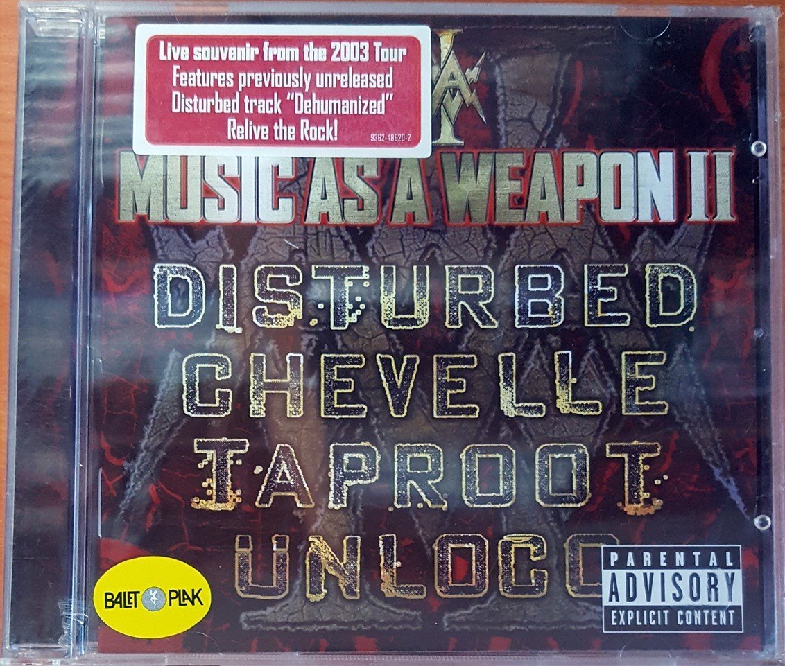 MUSIC AS A WEAPON II / DISTURBED CHEVELLE TAPROOT CD SIFIR