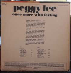PEGGY LEE - ONCE MORE WITH FEELING - PLAK 2.EL