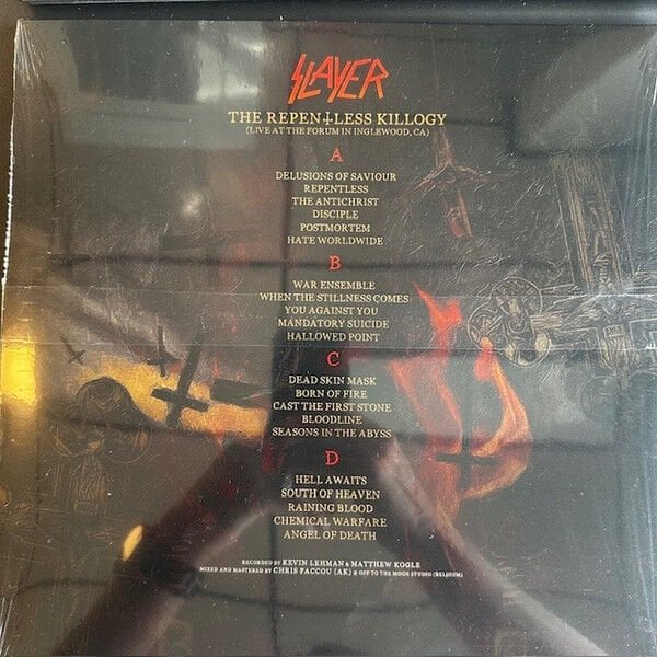 SLAYER - THE REPENTLESS KILLOGY / LIVE AT THE FORUM IN INGLEWOOD CA (2019) - 2LP 2025 TRANSPARENT ORANGE COLOURED EDITION SIFIR PLAK