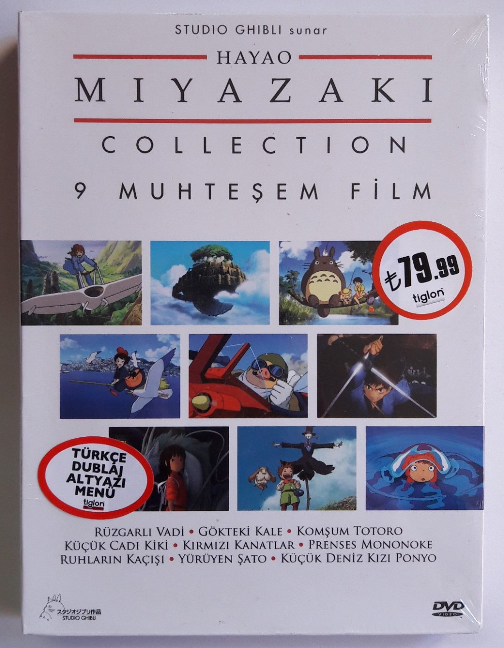 HAYAO MIYAZAKI COLLECTION 9 FİLM - ANİME - DVD SIFIR
