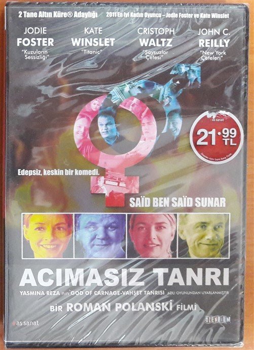 ACIMASIZ TANRI - CARNAGE - JODIE FOSTER - KATE WINSLET - ROMAN POLANSKI - DVD SIFIR