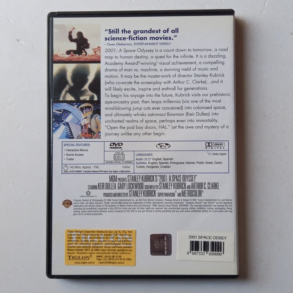 2001: A SPACE ODYSSEY - STANLEY KUBRICK, KEIR DULLEA, GARY LOCKWOOD  - DVD 2.EL