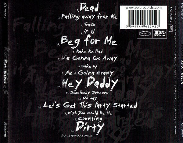 KORN – ISSUES (1999) - CD REISSUE JEWEL CASE AMBALAJINDA SIFIR