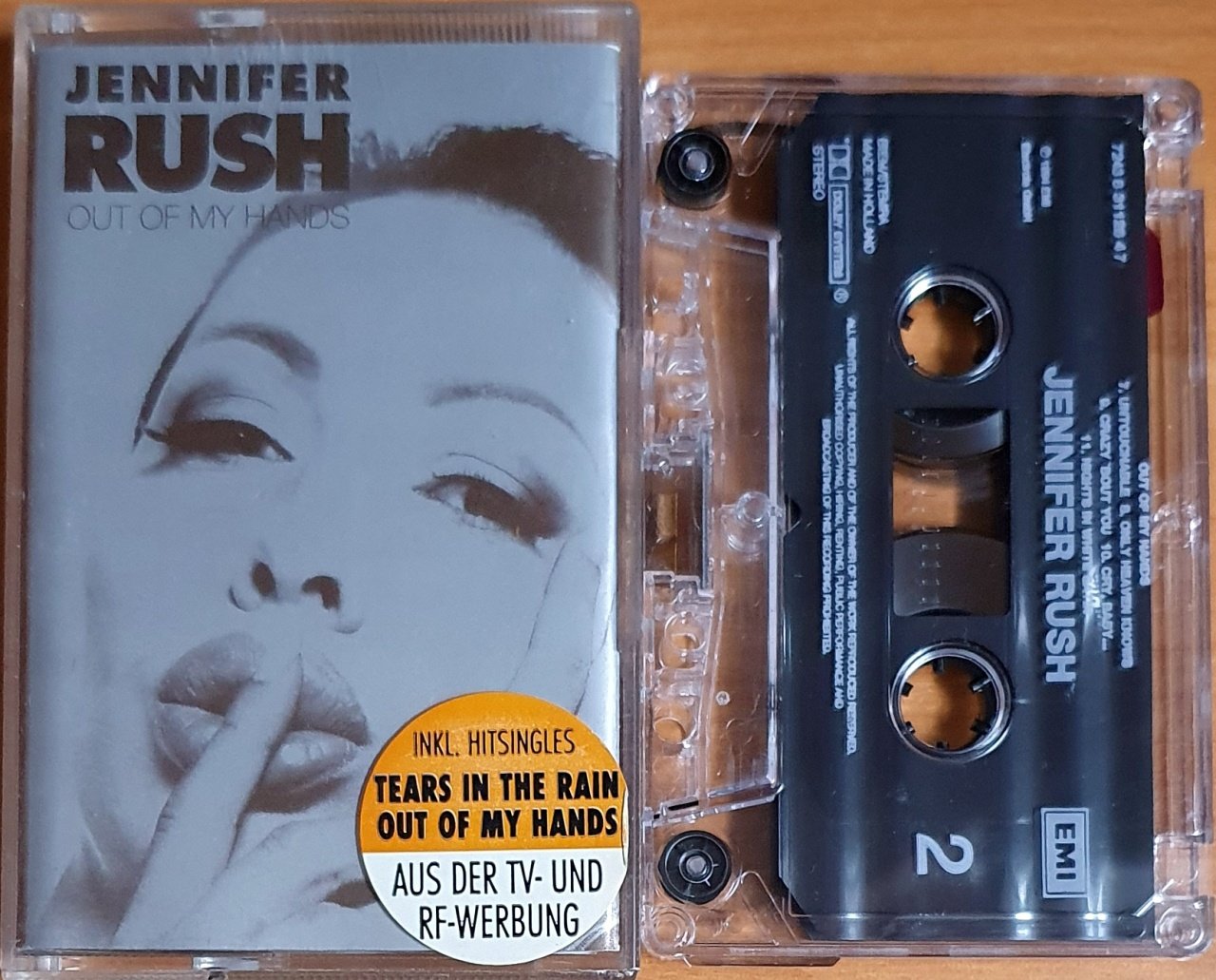 JENNIFER RUSH - OUT OF MY HANDS (1994) - KASET MADE IN HOLLAND 2.EL