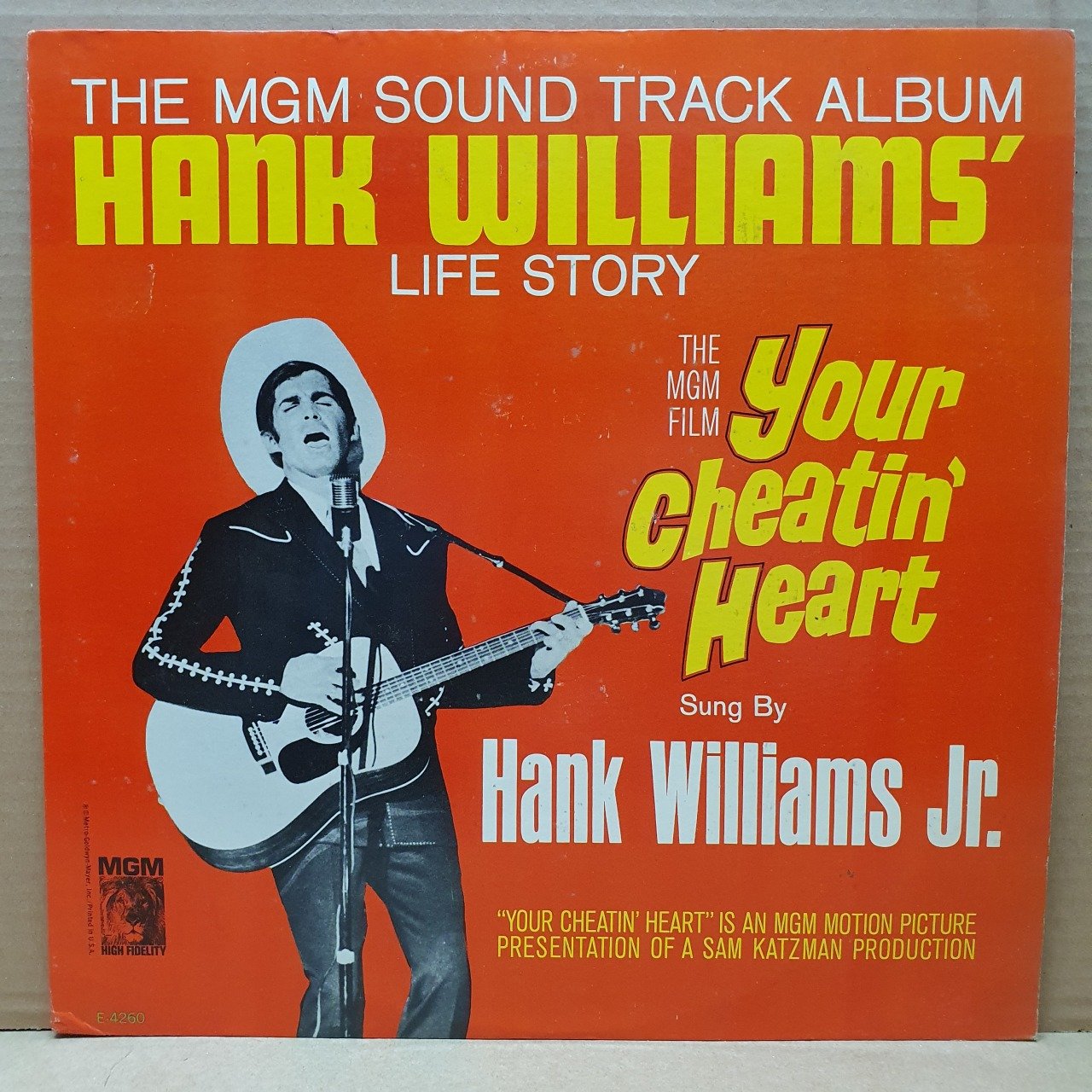 HANK WILLIAMS JR - YOUR CHEATIN' HEART SOUNDTRACK (1964) - LP 2.EL PLAK