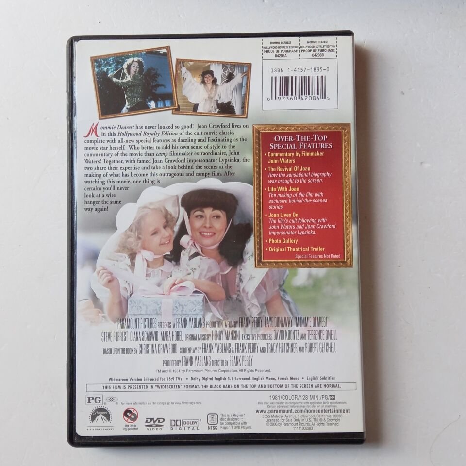 MOMMIE DEAREST - FRANK PERRY, FAYE DUNAWAY, STEVE FORREST - DVD 1.BÖLGE 2.EL