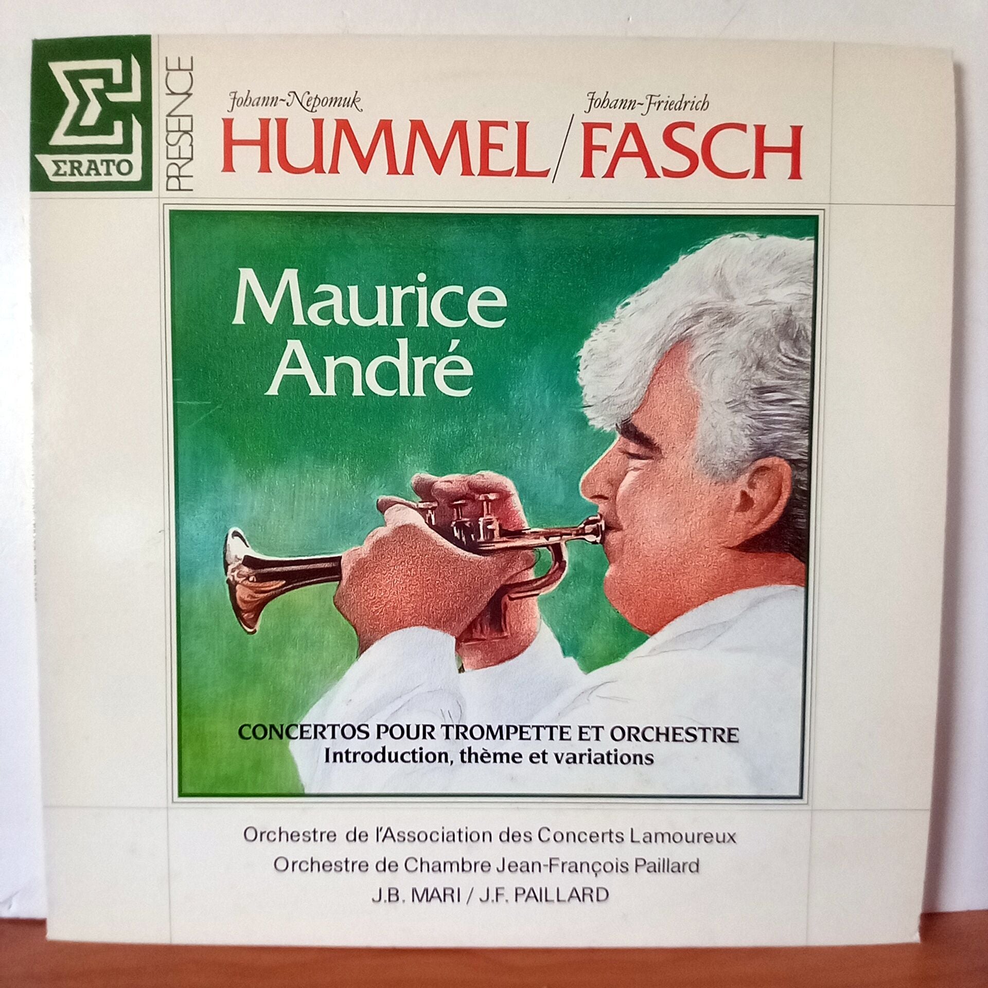 MAURICE ANDRE - HUMMEL / FASCH – CONCERTOS POUR TROMPETTE ET ORCHESTRE / INTRODUCTION, THEME ET VARIATIONS (1983) - LP 2.EL PLAK