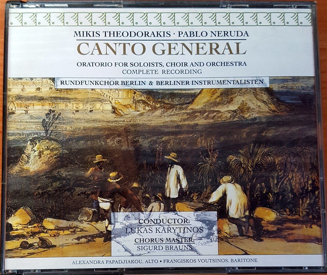 MIKIS THEODORAKIS / PABLO NERUDA - CANTO GENERAL (1980) 1993 REISSUE 2CD 2.EL