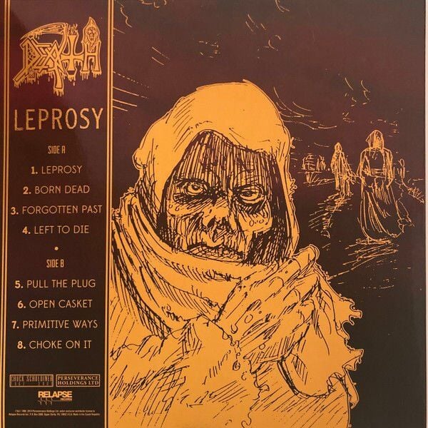 DEATH - LEPROSY (1988) - LP 2014 REMASTERED REISSUE SIFIR PLAK