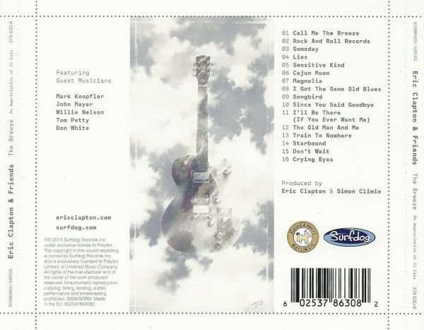 ERIC CLAPTON & FRIENDS – THE BREEZE (AN APPRECIATION OF JJ CALE) (2014) - CD AMBALAJINDA SIFIR