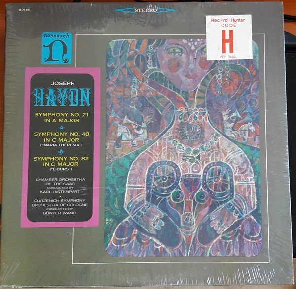 HAYDN: SYMPHONIES NOS. 21, 48 & 82, KARL RISTENPART - LP SIFIR