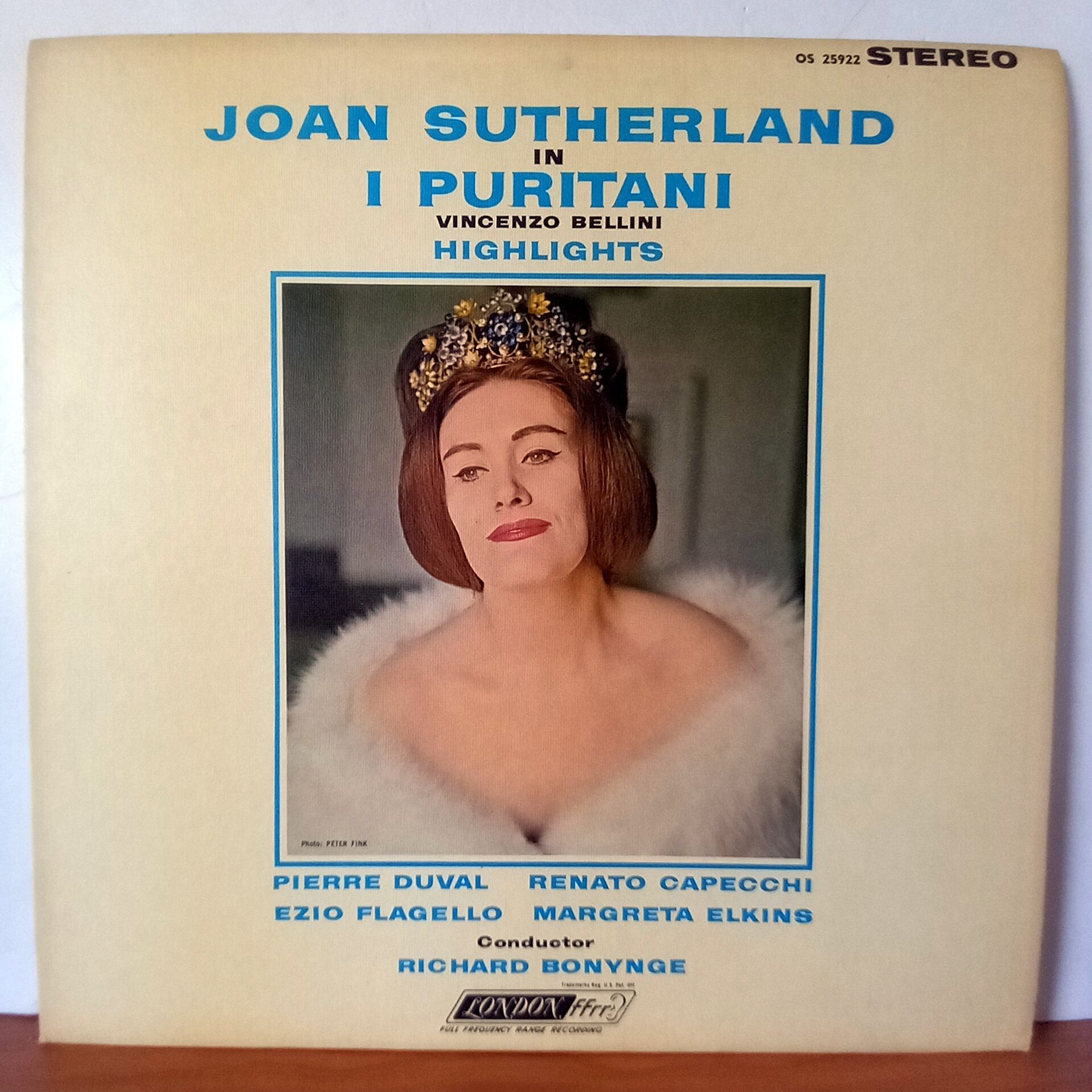 JOAN SUTHERLAND IN PURITANI / VINCENZO BELLINI, PIERRE DUVAL, RENATO CAPECCHI, EZIO FLAGELLO, MARGRETA ELKINS, RICHARD BONYNGE – HIGHLIGHTS (1965) - LP 2.EL PLAK