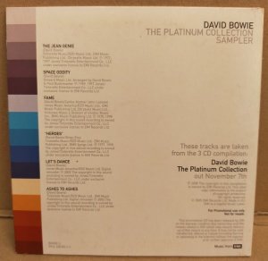 DAVID BOWIE - THE PLATINUM COLLECTION (ALBUM SAMPLER) (2005) - CARDSLEEVE CD 2.EL