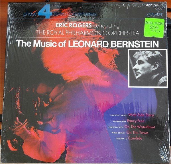 BERNSTEIN: WEST SIDE STORY, ON THE WATERFRONT, ROYAL PHILHARMONIC ORCHESTRA, ERIC ROGERS - LP DÖNEM BASKI SIFIR