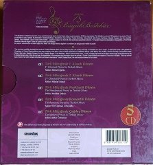 TÜRK MÜZİĞİNDE 75 BÜYÜK BESTEKAR / SOLİSTLER: MERAL UĞURLU, MÜNİP UTANDI, MELİHAT GÜLSES, ELİF GÜREŞÇİ ÇİFTÇİOĞLU, BEKİR ÜNLÜATAER / AKUSTİK MÜZİK 5CD 2.EL