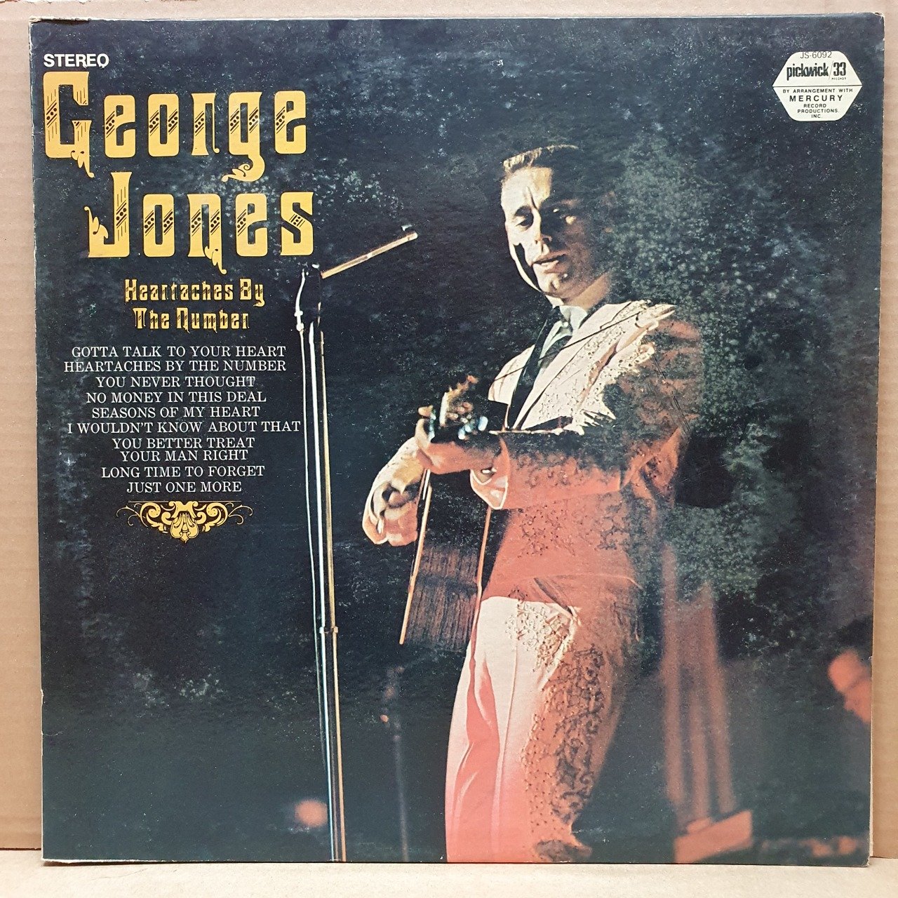 GEORGE JONES - HEARTACHES BY THE NUMBER (1969) - LP 2.EL PLAK