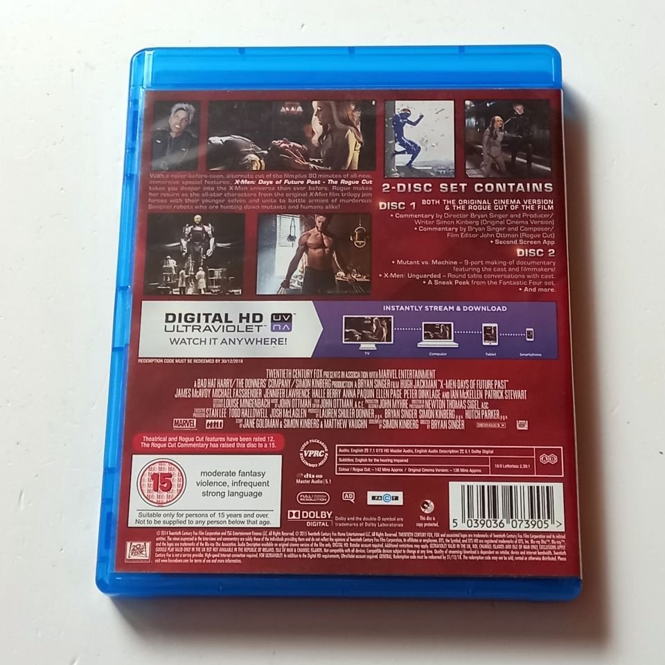 X-MEN DAYS OF FUTURE PAST THE ROGUE CUT - HUGH JACKMAN, JAMES MCAVOY, MICHAEL FASSBENDER, YÖN.: BRYAN SINGER - BLU-RAY 2 DİSK THE ROGUE CUT ÖZEL VERSİYON 2.EL TÜRKÇE ALTYAZI YOKTUR