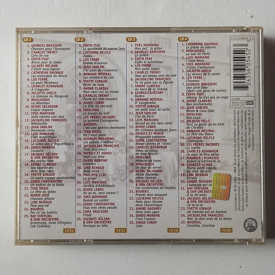 100 CHANSONS FRANÇAISES DE LEGENDE VOLUME 4 (2005) - 4CD 2.EL